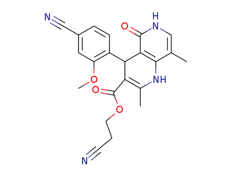 2-cyanoethyl 4-(4-cyano-2-methoxyphenyl)-2,8-dimethyl-5-oxo-1,4,5,6-tetrahydro-1,6-naphthyridine-3-carboxylate